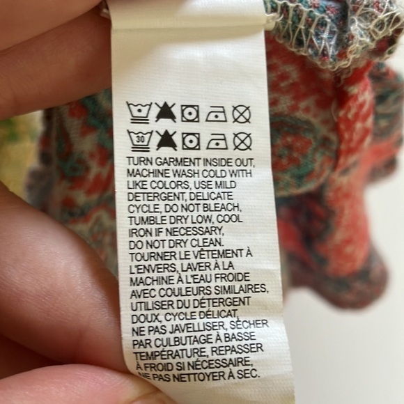 NWT Lucky Brand Cotton Paisley Sleeveless Blouse M Tribal Western Boho Cottage - Picture 9 of 10